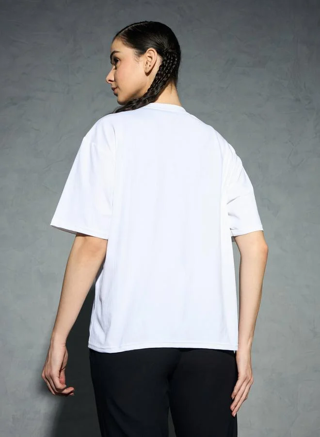تكنوسبورت Technosport Solid Boxy Fit Short Sleeve T-Shirt
