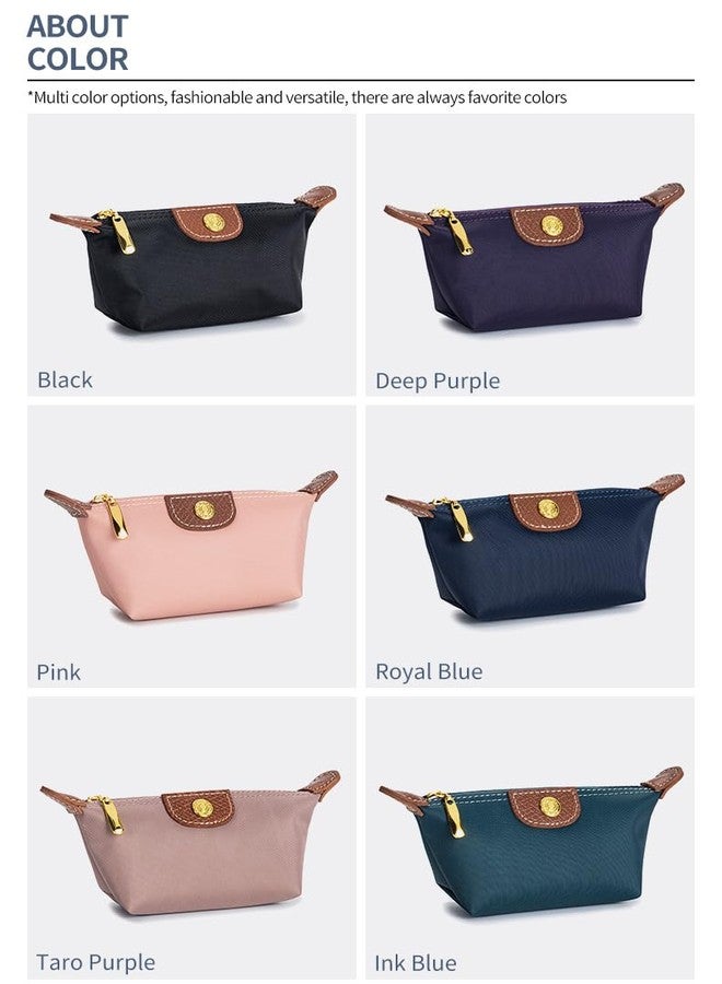 Zitokin Womens Unique Change Purse Vintage Nylon Zip Coin Wallet Mini Bag (Black) - Image 5