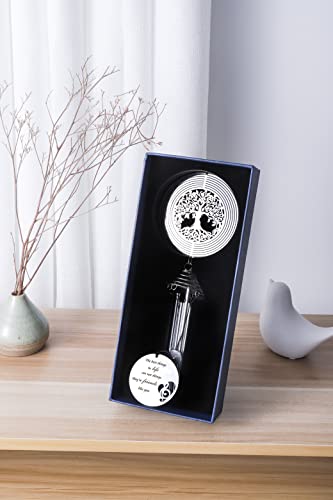 LEAVORES Best Friend Wind Chime with Tree of Life Wind Spinner - Friendship Gifts for Women Friends - Gifts for Best Friends Women, Men - Image 2