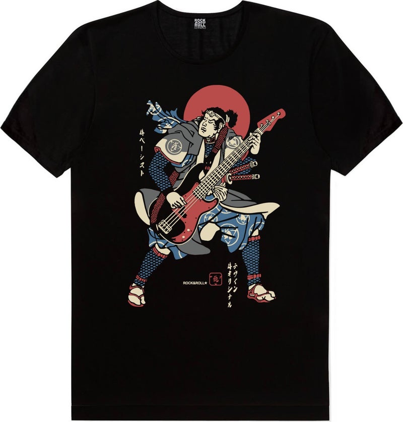 Japanese Bassist Black Short Sleeve Men's T-Shirt