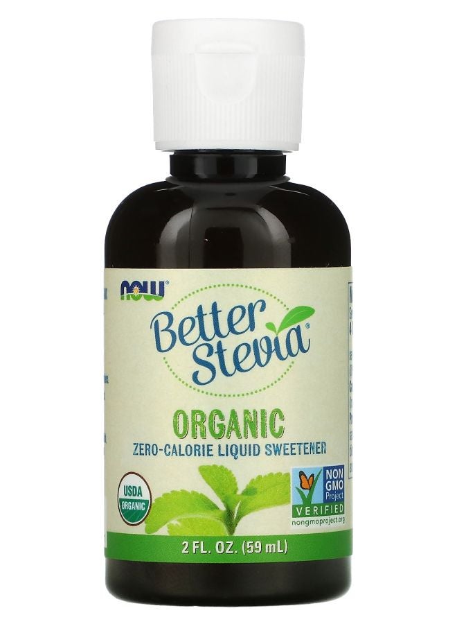 now Organic Better Stevia Zero-Calorie Liquid Sweetener 2 fl oz (59 ml)