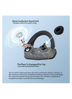 Dacom Bone Conduction Waterproof Sports Earphone Wireless TWS Earbuds Bluetooth Headphones Stereo with Mic - black  - Image 4