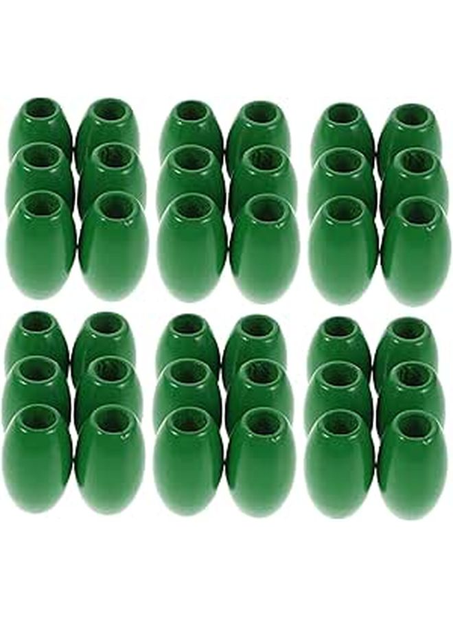 Large Green Wooden Barrel Beads 60pcs Natural Hemu Wood Spacer Beads For DIY Jewelry Making - Image 1