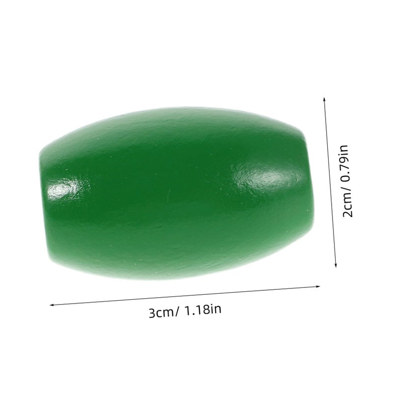 Large Green Wooden Barrel Beads 60pcs Natural Hemu Wood Spacer Beads For DIY Jewelry Making - Image 3