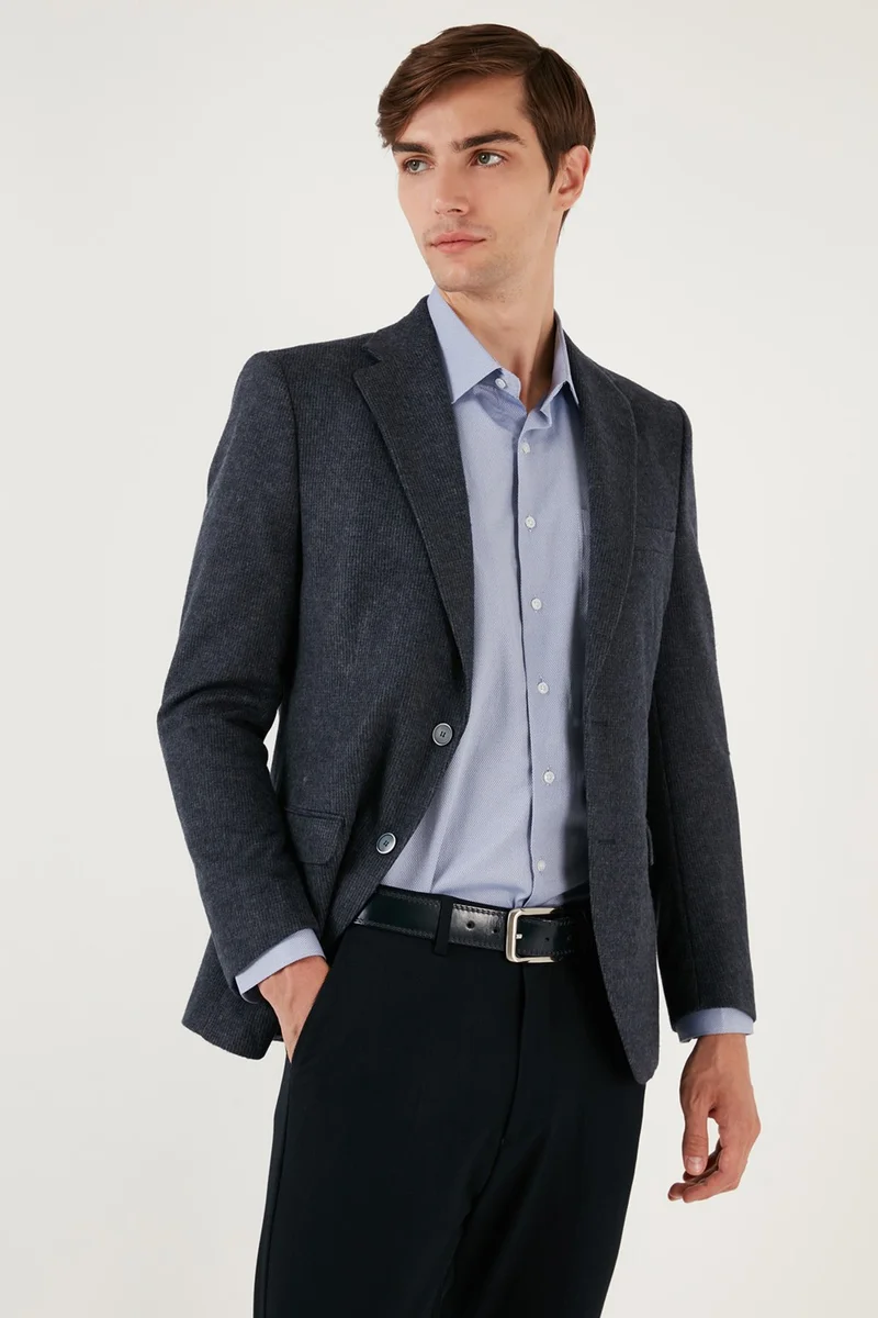 بوراتي 6 Drop Double Slits Melted Slim Fit Blazer Men's Jacket 6601030
