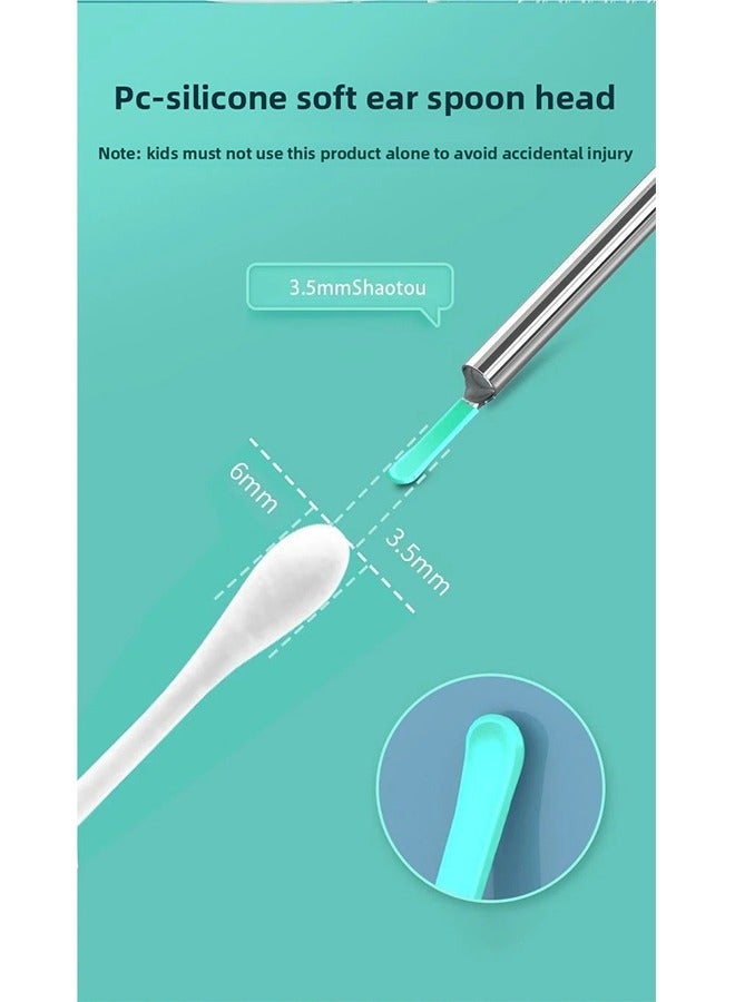 Generic Smart Ear Wax Removal Tool with Camera – Wireless Visual Otoscope Cleaner with 8 Picks & 6 Silicone Tips, Type-C Charging, App Connected for iOS Android  - Image 5