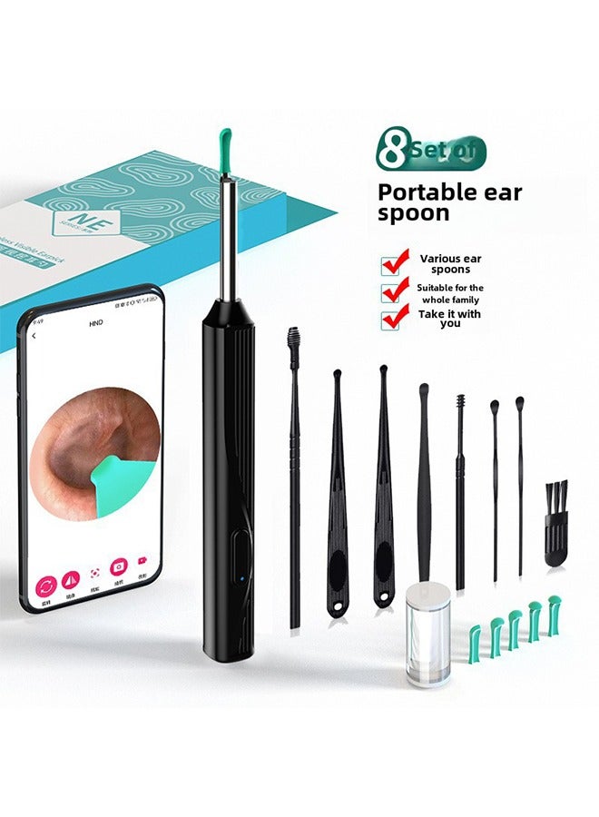 Generic Smart Ear Wax Removal Tool with Camera – Wireless Visual Otoscope Cleaner with 8 Picks & 6 Silicone Tips, Type-C Charging, App Connected for iOS Android  - Image 1