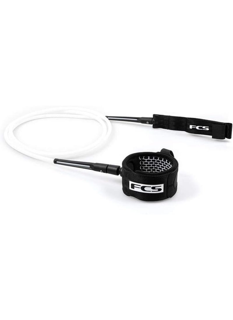 FCS FCS Comp Surfboard Leash  WhiteBlack  5  - Image 1