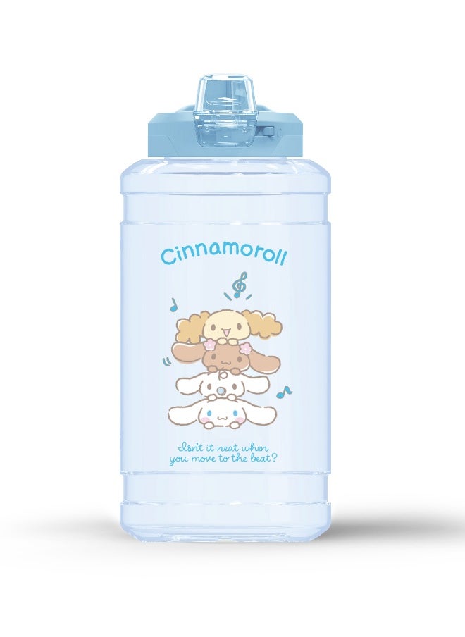 Miniso Sanrio characters Party Series Plastic Bottle with Auto Flip Lid (1900mL)(Cinnamoroll) 