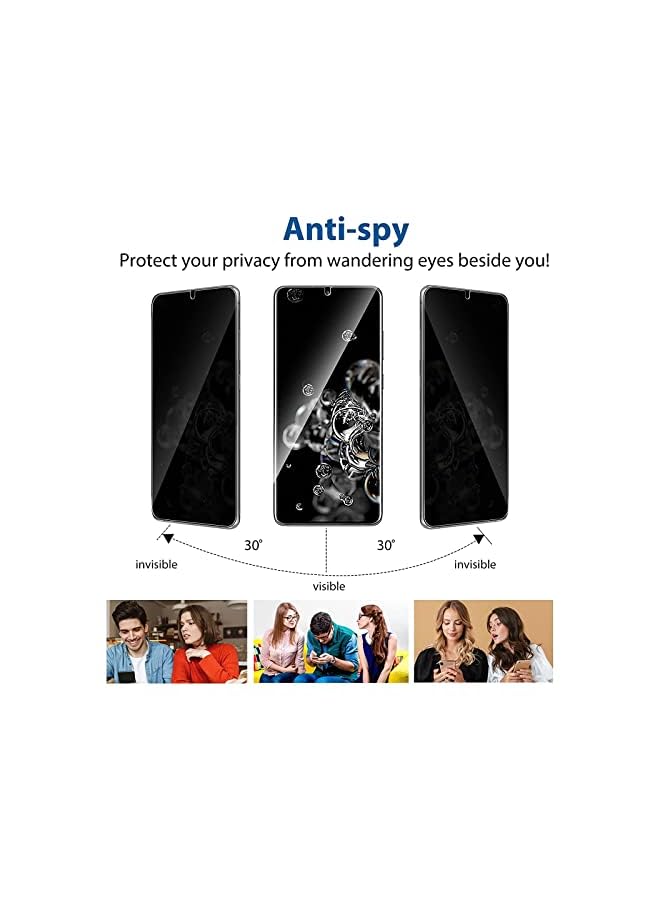 PROMASS 2Pcs Privacy Hydrogel Film for Samsung Galaxy S20 Ultra Soft Flexible Film Anti-Spy Anti-Peeping TPU Screen Protectors for Samsung Galaxy S20 Ultra NOT Tempered Glass - Image 4