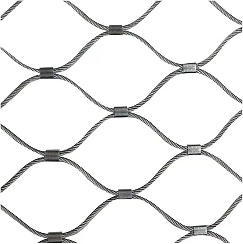Stainless Steel Rope Wire Mesh Stainless Steel Wire Rope Netting, 1㎡ High Altitude Anti-Fall Fence, Easy to Cut Flexible Cable Protection Boundary for Zoo Cage Fence, Balcony, Stair(20cm Mesh) - Image 1