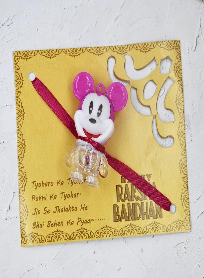 Natali Traders Set of 4 Cartoon Rakhi for Kids with Roli Chawal Chopra | Rakhi for Brother Kids, Boys, Girls, Nephew, Niece | Pack of 4 Kids Rakhi (Design 4) - Image 3
