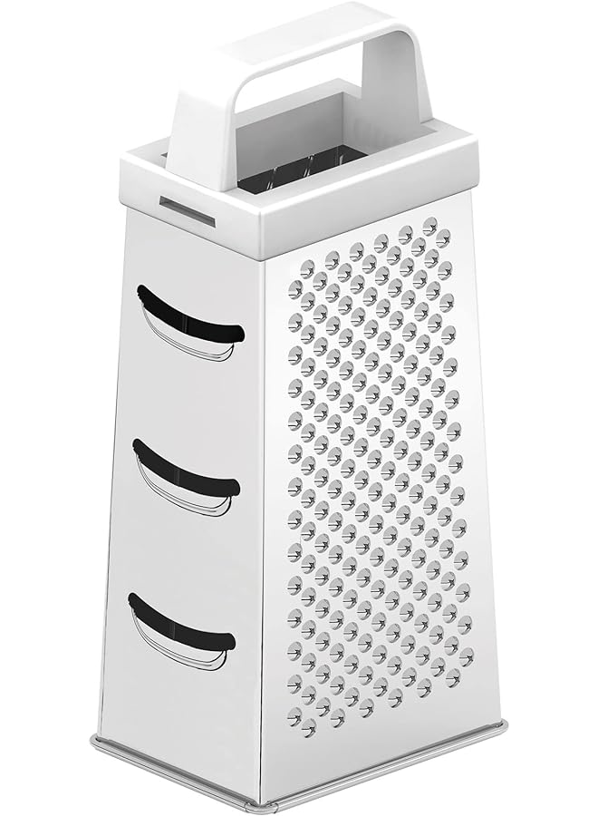TRAMONTINA Utilita 4 Sided Grater With White Handle  - Image 1