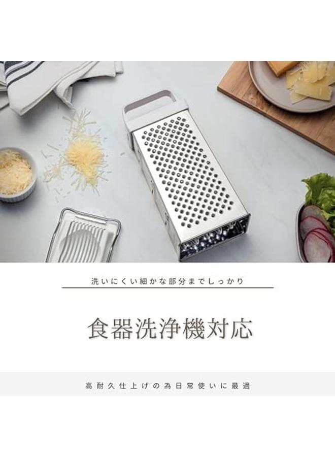TRAMONTINA Utilita 4 Sided Grater With White Handle  - Image 4