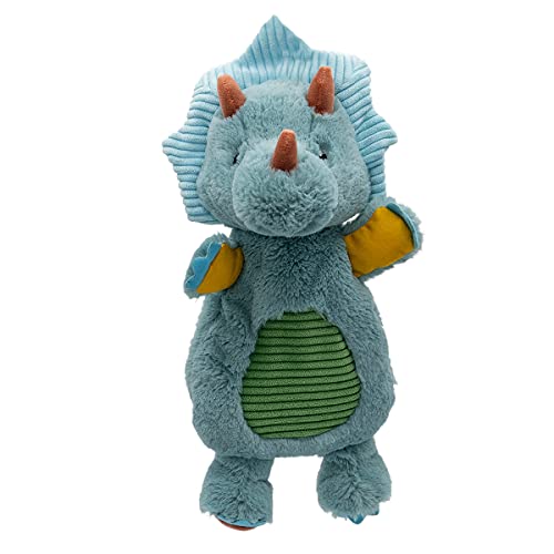Mary Meyer Pebblesaurus Lovey Soft Toy, Blue Triceratops Dinosaur, 13-Inches - Image 3