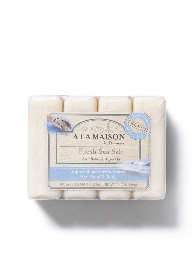 A La Maison Fresh Sea Salt Bar Soap Triple French Milled Natural Moisturizing Hand Soap Bar (12 Bars Of Soap 3.5 Oz)  - Image 4