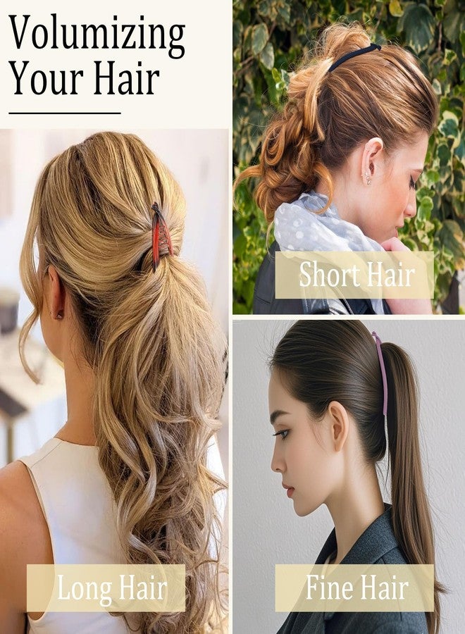 هابدو مجموعة مشابك شعر هابدو على شكل موزة، 8 قطع، مشابك شعر على شكل موزة لتثبيت ذيل الحصان للنساء ذوات الشعر المتوسط والخفيف، إكسسوارات شعر كلاسيكية ملونة - Image 3