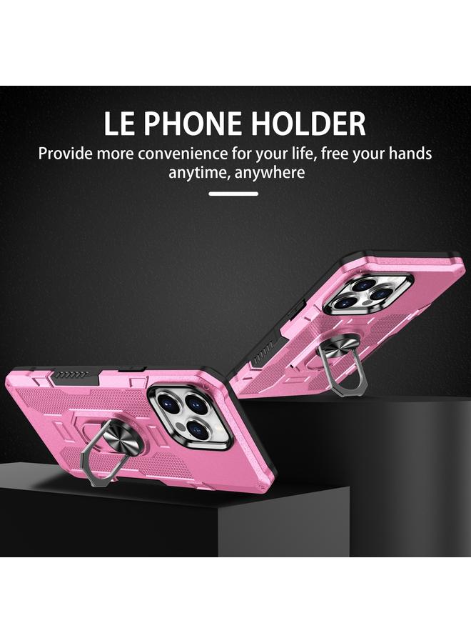 زبون جراب لهاتف iPhone 12 / 12 Pro مع حامل حلقي وغطاء هاتف هجين - Image 2