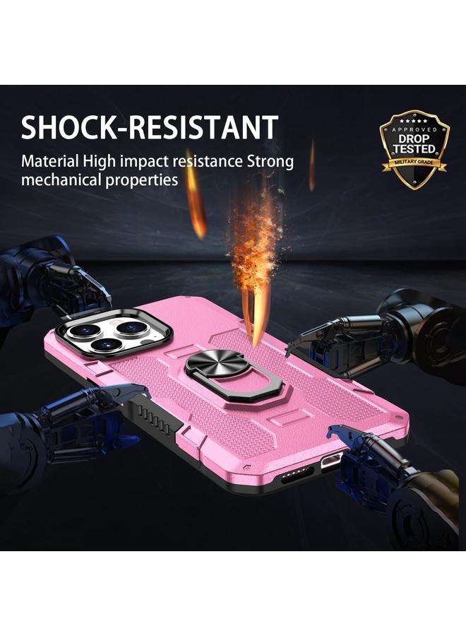 زبون جراب لهاتف iPhone 12 / 12 Pro مع حامل حلقي وغطاء هاتف هجين - Image 5