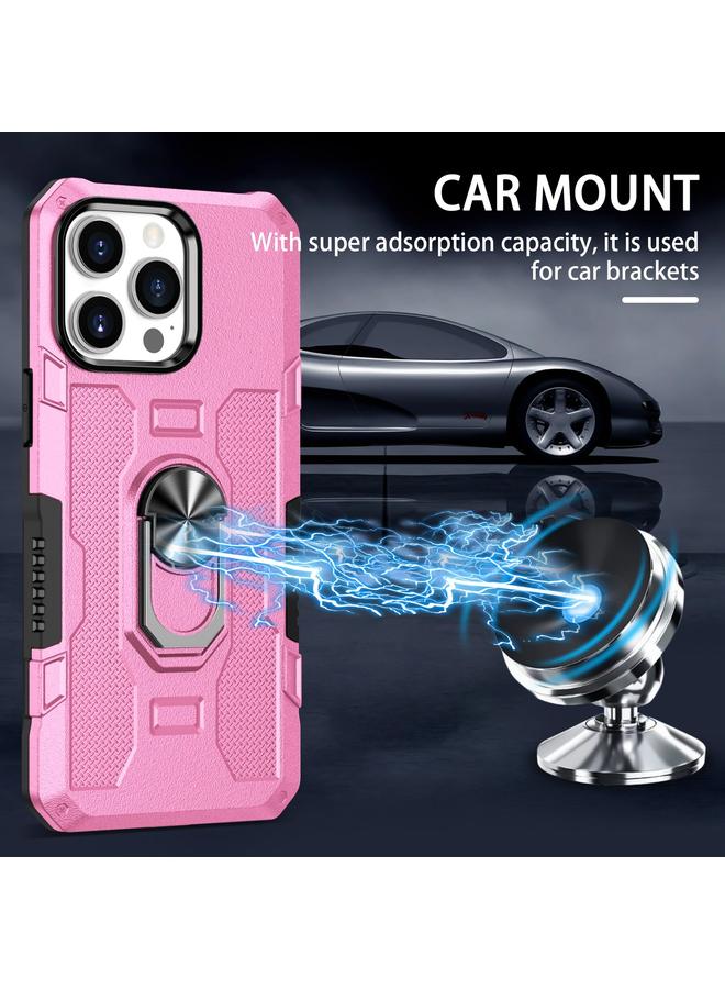 زبون جراب لهاتف iPhone 12 / 12 Pro مع حامل حلقي وغطاء هاتف هجين - Image 3