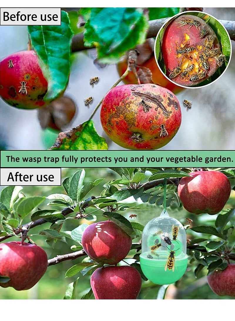 Excefore Bee Trap, Yellow Jacket Traps, Fruit Fly Trap, Hornet Trap, Indoor, Outdoor, Hourglass-shaped for Removal Fruit fly, Insect, Hornet and Wood Bee  - Image 2