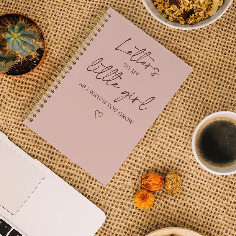 ANIANG Letters To My Little Girl Spiral Notebook, Dear Daughter Journal, Baby Shower Girl Gifts, Mothers Day 5.5"x8.3" 164Pages Lined Notebooks College Ruled Gifts for New Mom First Time Mom Gifts - Image 2