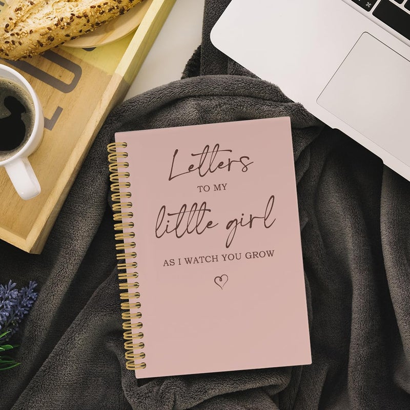 ANIANG Letters To My Little Girl Spiral Notebook, Dear Daughter Journal, Baby Shower Girl Gifts, Mothers Day 5.5"x8.3" 164Pages Lined Notebooks College Ruled Gifts for New Mom First Time Mom Gifts - Image 3