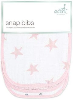 aden + anais aden + anais Bib, Doll, 6 To 36 Months, White/Pink, Piece of 3  - Image 2