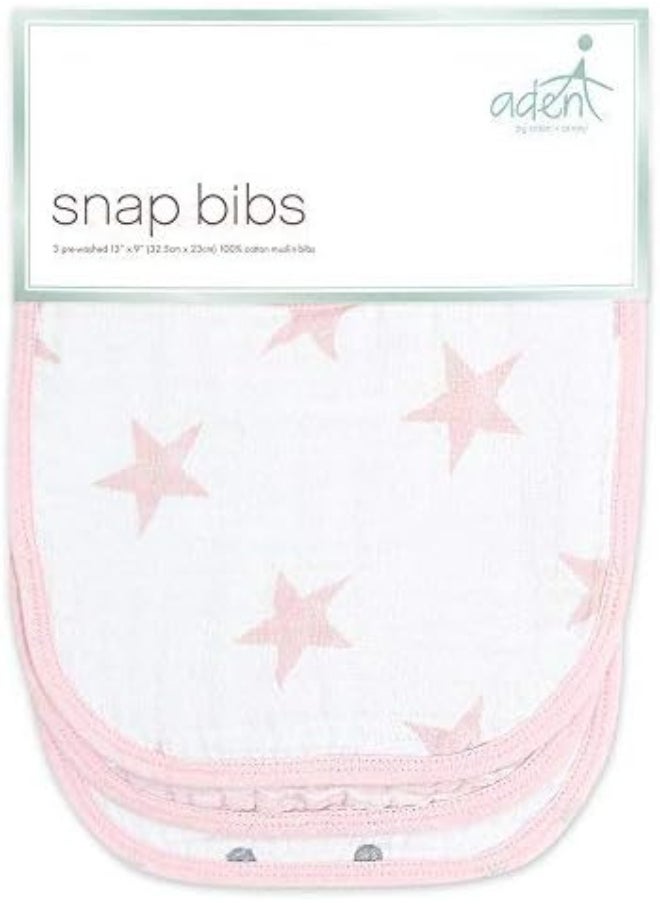 aden + anais aden + anais Bib, Doll, 6 To 36 Months, White/Pink, Piece of 3  - Image 2