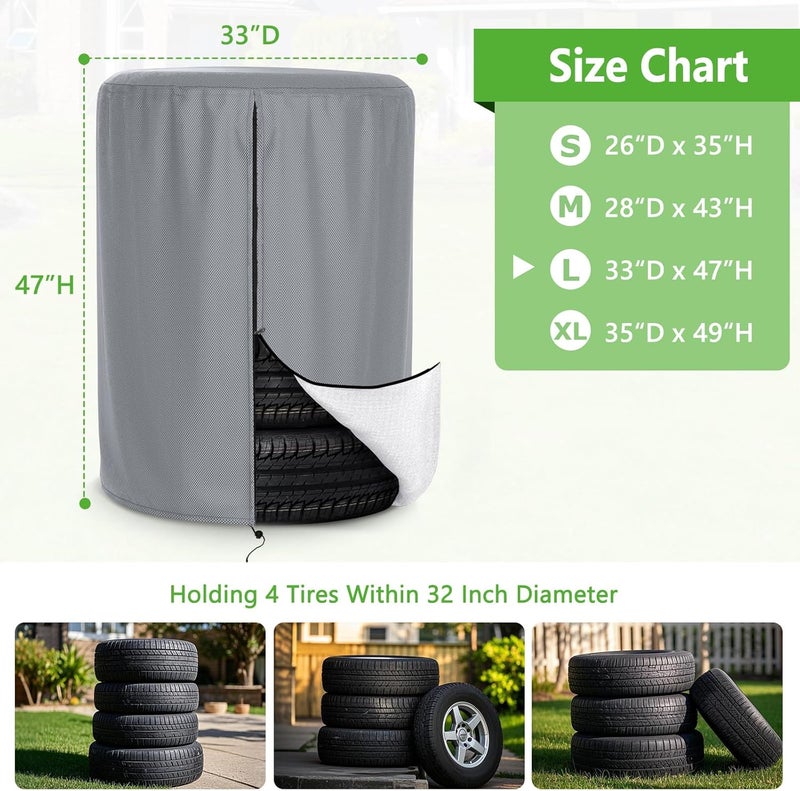 AKEfit Waterproof Tire Cover - Durable Oxford Polyester Storage Bag for Jeep, Trailer, RV, SUV, Truck - Image 2