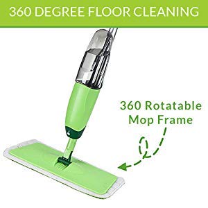 KIDINGTON Multifunctional Quick and Easy Stainless Steel Microfiber Floor Cleaning 360 Degree Spray Mop with Removable Washable Pad Spray mop - Image 2