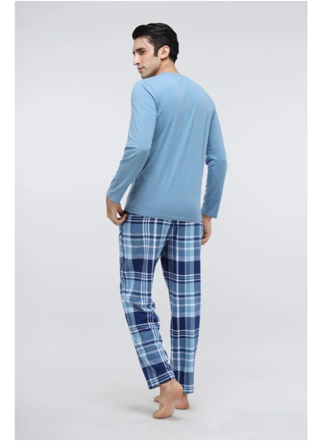 نسيسير Men's Plaid Flannel Pajama Set