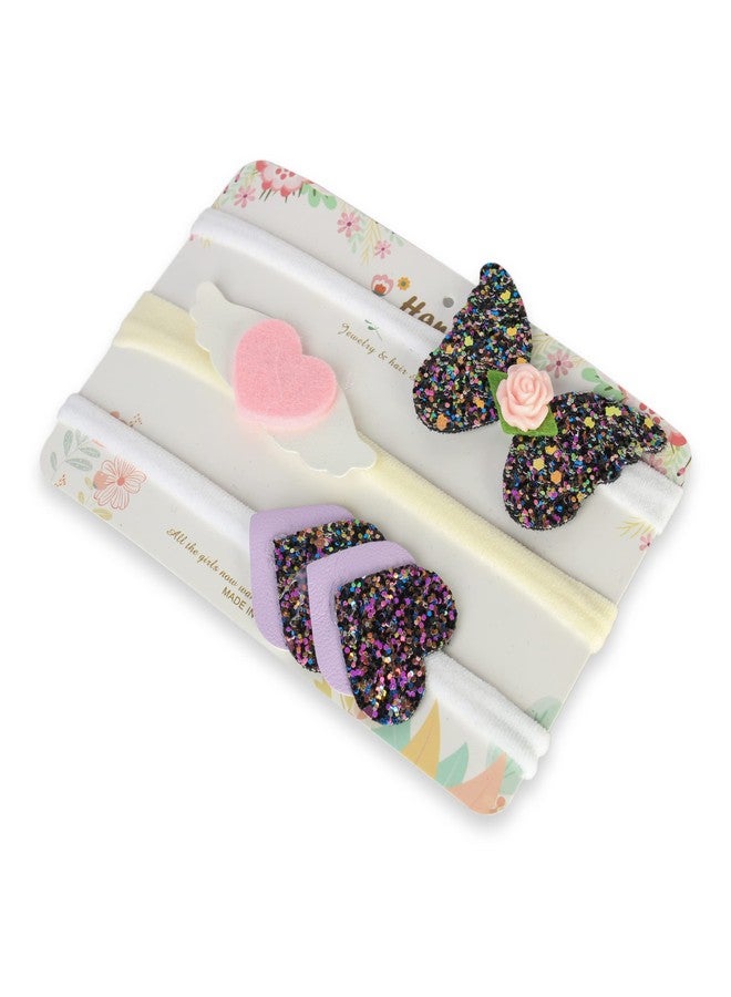 تراي جربي طوق رأس من قماش فائق النعومة للأطفال حديثي الولادة والفتيات الصغيرات، مقاس مثالي (عبوة من 3 قطع) - متعدد الألوان - Image 1