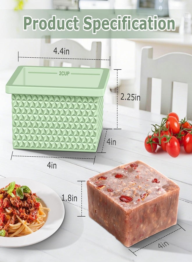 Aopigavi 6 Pack-Silicone Freezer Tray with Lid-Stackable Soup Freezer Container Molds,2-Cup Ice Cube Trays for Perfect Portion Control,Food Storage & Meal Prep,Oven & Dishwasher Safe - Image 4