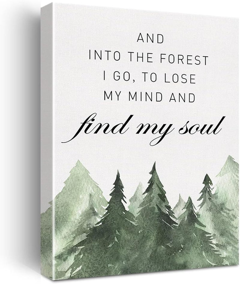 JerLoe Inspirational Canvas Wall Art - Into the Forest - Image 1
