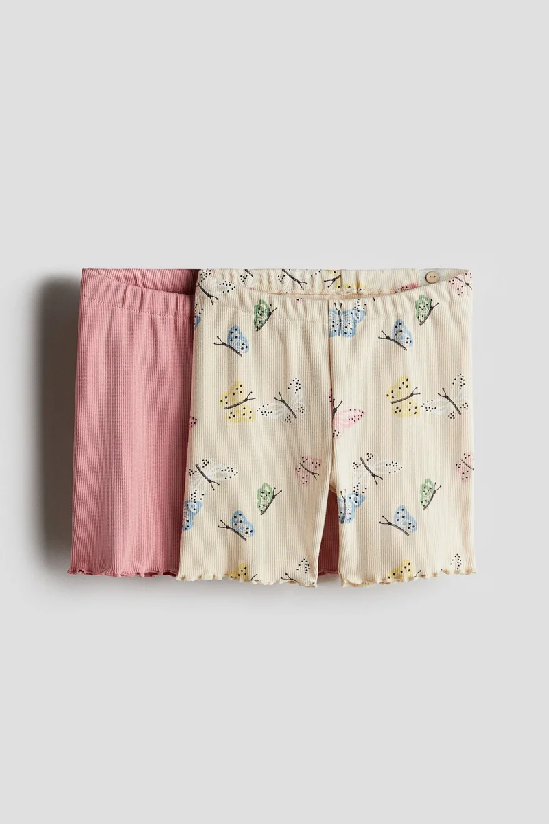 H&M 2-pack ribbed cycling shorts