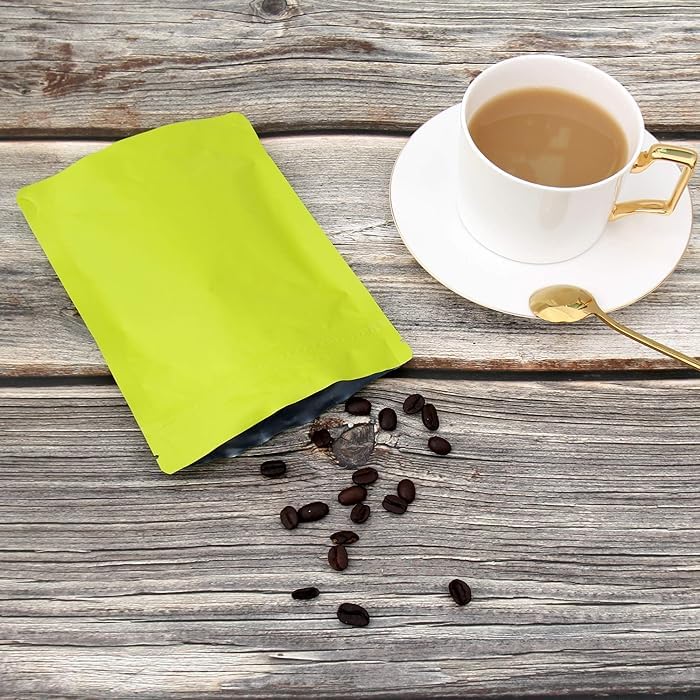 DEERA Green Matte Fluorescent Green Without Window Ziplock Storage Pouch 135x220mm Pack of 25 - Image 5