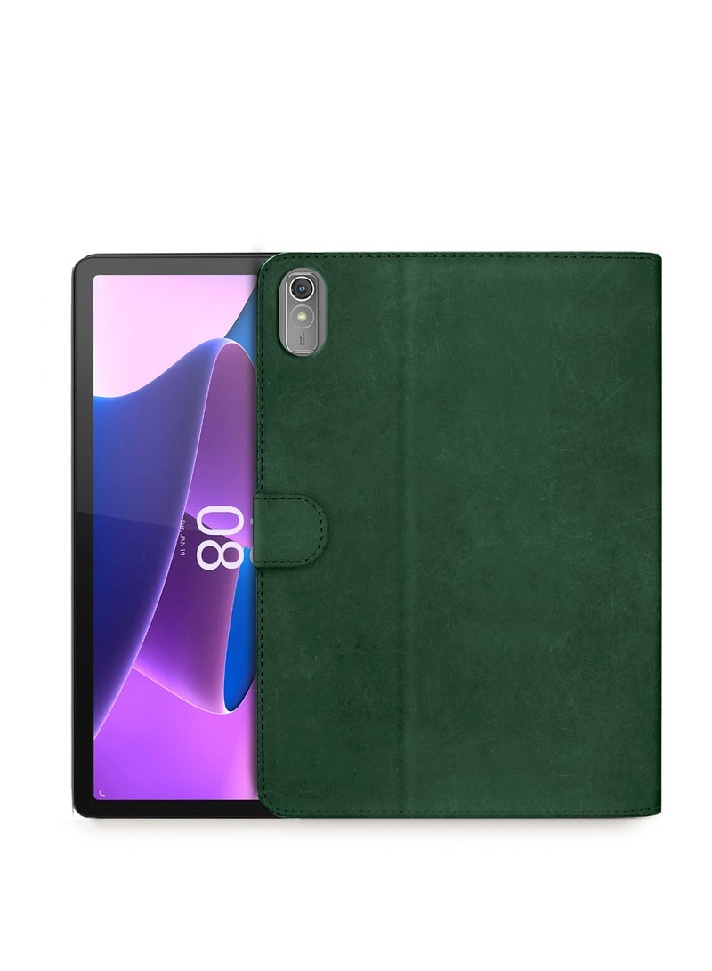 Wtech PU Leather Flip Case Cover For Lenovo Tab P11 Generation 2 4G 2022 Dark Green - Image 1