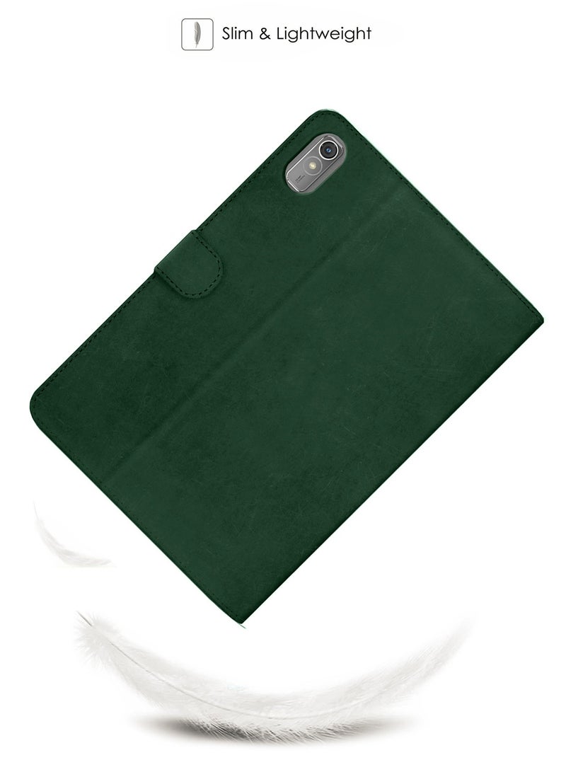 Wtech PU Leather Flip Case Cover For Lenovo Tab P11 Generation 2 4G 2022 Dark Green - Image 2