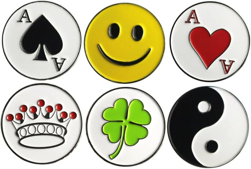 PINMEI Lot of 10 Different Golf Ball Markers, Special Unique, Dia 24.4MM, Soft Enamel Technique - Image 2