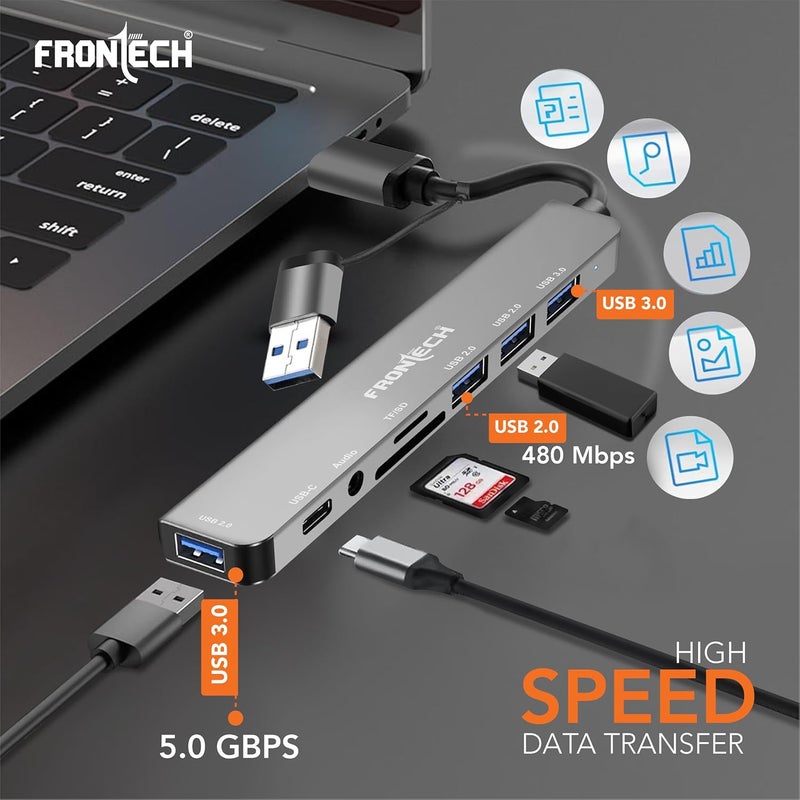 FRONTECH Multiport HUB,USB 3.0, 3X USB 2.0,Compact Metal Design, Multi OS Compatible. (NC-0058) - Image 3