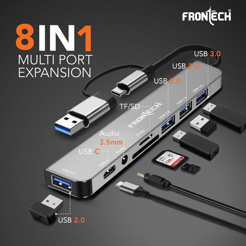 FRONTECH Multiport HUB,USB 3.0, 3X USB 2.0,Compact Metal Design, Multi OS Compatible. (NC-0058) - Image 2