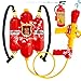 Blvochnnt Firefighter Backpack Water Gun Blaster Set for KidsFireman Tank with Hose Shooter ToyMini Fire Extinguisher Squirter for Halloween CostumeOutdoor PlaySwimming PoolBeachParty - Image 2