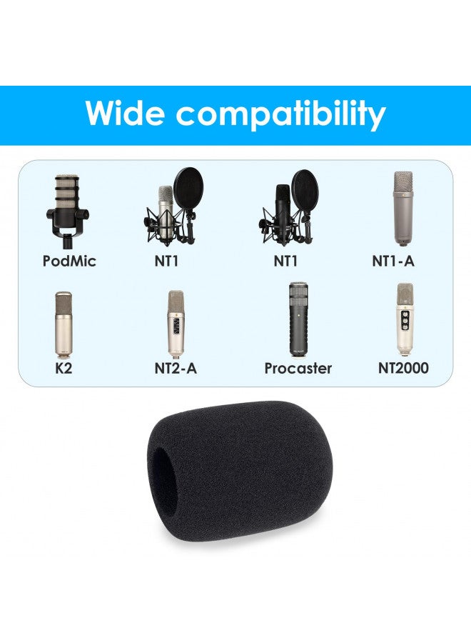 YOUSHARES YOUSHARES NT1-A Microphone Pop Filter - Mic Foam Windscreen Cover for Rode NT1-A, NT2-A, NTK, NT1000, NT2000, K2 and Rode Podcaster Microphones - Image 1