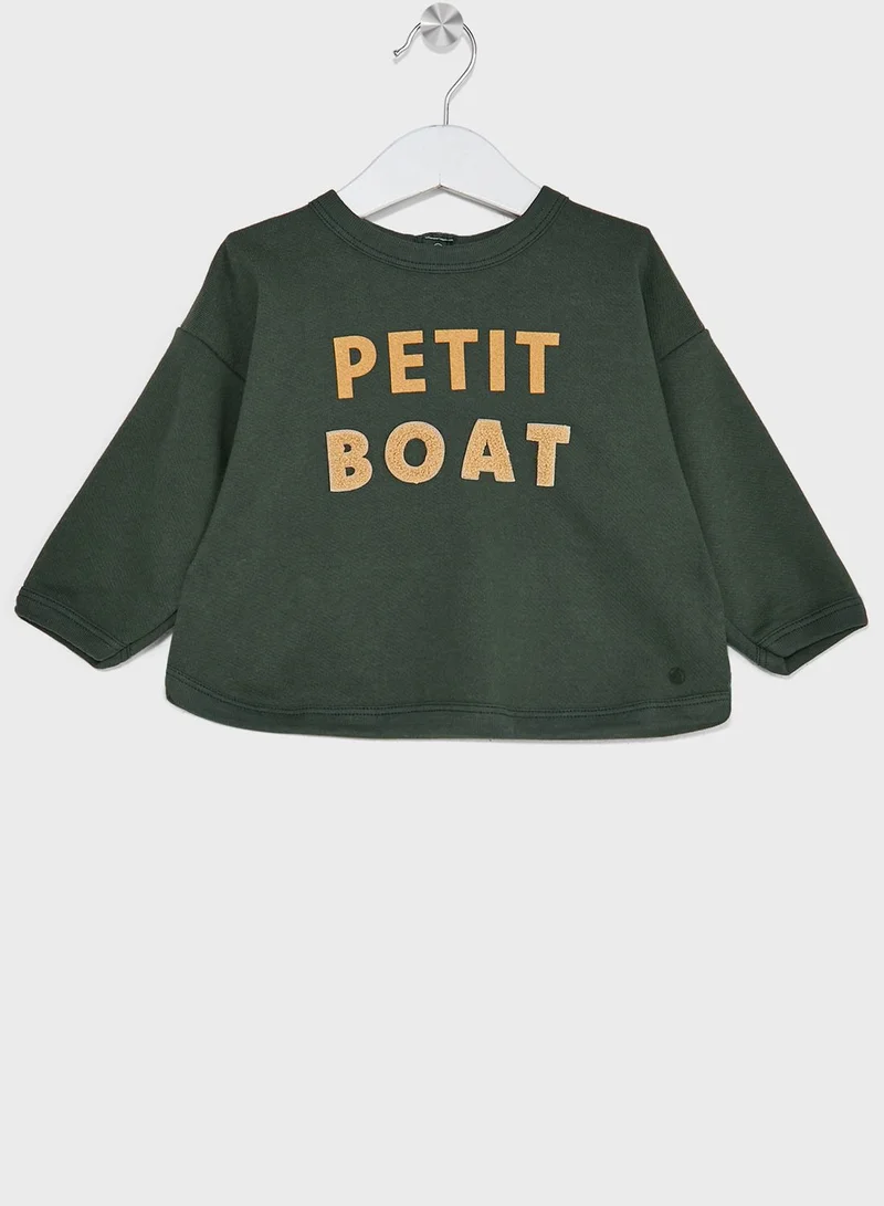 Petit Bateau Infant Text Print Sweatshirt