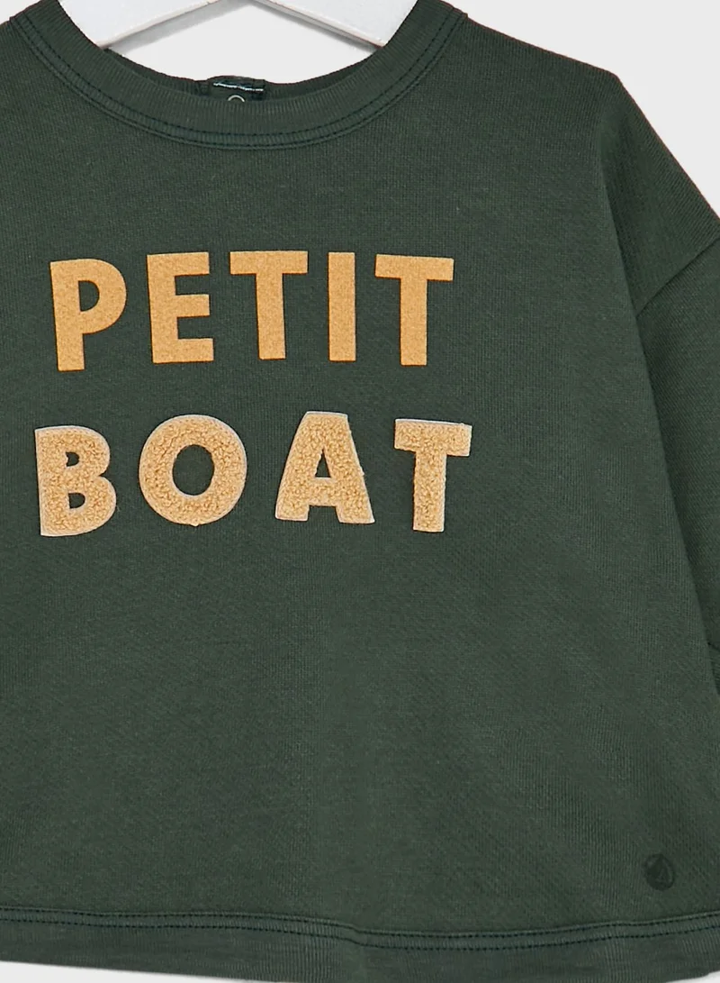 Petit Bateau Infant Text Print Sweatshirt