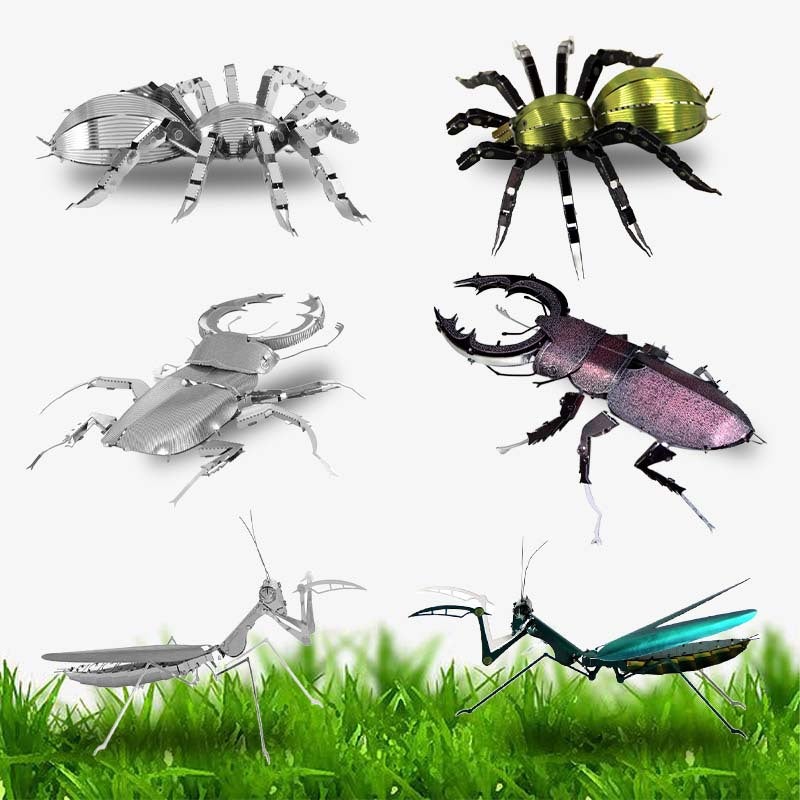 Steel Magic Statue Machine Insect Series Love Metal Puzzle 3D Three-Dimensional Handmade Diy Assembly Model - Image 2