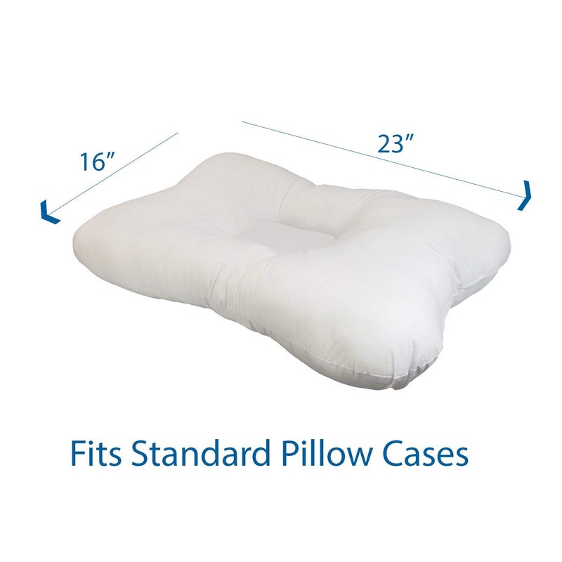 Deevine Craft Ortho Medical Cervical Pillow and Neck Pillow for Sleeping Ring Donut - Indented Contour Pillow for Sleeping on Back or Side - 41 cm x 61 cm, White, Firm - Image 2