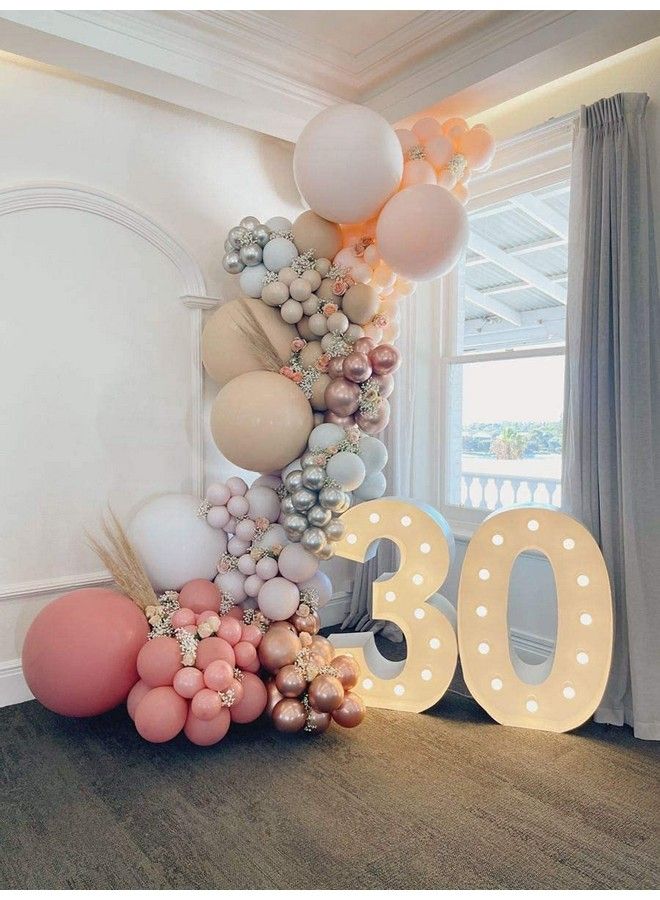 Haptda Dusty Pink 18 Inch Big Balloons 18In Dusty Rose Latex Balloons For Baby Shower Birthday Party Decorations 10Pcs - Image 5