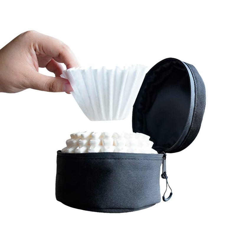 watchget Basket Coffee Filter Holder Coffee Filter Storage Bag Round Coffee Filter Dispenser Coffee Filter Container